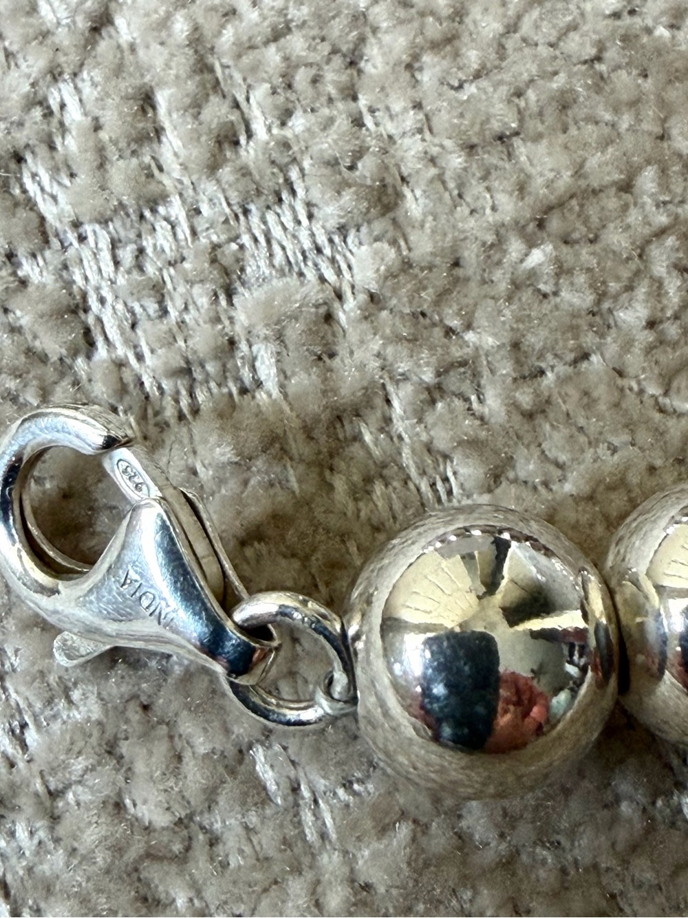 Silpada Bead Ball Polished Silver Necklace - Picture 2 of 9
